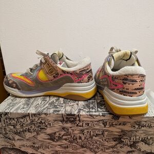 Gucci Beige and Pink Sneakers